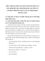 THỰC TRẠNG CÔNG TÁC KẾ TOÁN BÁN HÀNG VÀ XÁC ĐỊNH KẾT QUẢ KINH DOANH TẠI CÔNG TY CỔ PHẦN THƯƠNG MẠI VÀ XUẤT NHẬP KHẨU HOÀNG NAM