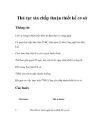 Thủ tục xin chấp thuận thiết kế cơ sở