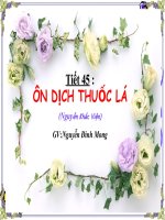 Tiêt 45: Ôn dịch thuốc lá
