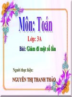 Giảm đi một số lần (Nguyễn Thị Thanh Thảo)