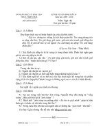 Đáp án thi vào 10 (Huế)