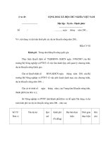 Mẫu nội dung và dự toán kinh phí các dự án khuyến nông