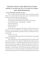 KHÁI QUÁT CHUNG VỀ ĐẶC ĐIỂM SẢN XUẤT KINH DOANH VÀ TỔ CHỨC QUẢN LÝ CỦA CÔNG TY CỔ PHẦN THỰC PHẨM MINH DƯƠNG