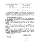 Hướng dẫn công tác Học sinh - Sinh viên đầu năm học 2013-2014