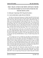 THỰC TRẠNG ÁP DỤNG HỆ THỐNG XẾP HẠNG NỘI BỘ CÁC DOANH NGHIỆP TẠI NGÂN HÀNG PGBANK CHI NHÁNH THĂNG LONG