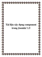 Tài liệu xây dựng component trong Joomla! 1.5