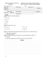 Đề kiểm tra toán 7 đầu năm học 2010-2011