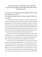 THỰC TRẠNG CÔNG TÁC HUY ĐỘNG VỐN TẠI CHI NHÁNH NGÂN HÀNG NÔNG NGHIỆP VÀ PHÁT TRIỂN NÔNG THÔN THANH XUÂN NAM  HÀ TÂY