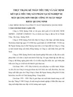 THỰC TRẠNG KẾ TOÁN TIÊU THỤ VÀ XÁC ĐỊNH KẾT QUẢ TIÊU THỤ SẢN PHẨM TẠI XÍ NGHIỆP XE MÁY QUẢNG SƠN THUỘC CÔNG TY XUẤT NHẬP KHẨU QUẢNG NINH