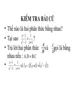 Tiết 22. Tính chất cơ bản của phân thức