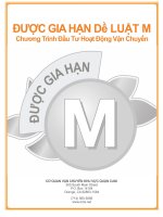 Chương trình đầu tư hoạt động vận chuyển _ Được gia hạn M
