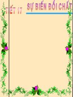 Bài 12: Sự biến đổi chất