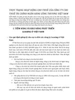 THỰC TRẠNG HOẠT ĐỘNG CHO THUÊ CỦA CÔNG TY CHO THUÊ TÀI CHÍNH NGÂN HÀNG CÔNG THƯƠNG VIỆT NAM