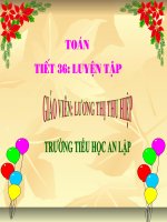 Toán tiết 36: Luyện tập