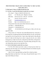 PHÂN TÍCH THỰC TRẠNG CHẤT LƯỢNG PHỤC VỤ TIỆC TẠI NHÀ HÀNG HOA SEN I