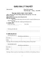 Giáo án lý thuyết: Động học chất điểm