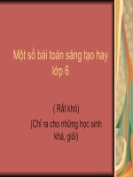 một số bài toán sáng tạo hay lớp 6