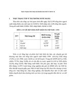 THỰC TRẠNG TIÊU THỤ SẢN PHẨM CHO CNNT Ở NƯỚC TA