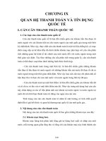 QUAN HỆ THANH TOÁN VÀ TÍN DỤNG QUỐC TẾ