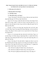 THỰC TRẠNG HẠCH TOÁN CHI PHÍ SẢN XUẤT VÀ TÍNH GIÁ THÀNH SẢN PHẨM XÂY LẮP TẠI CÔNG TY XÂY DỰNG SỐ I