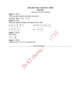 Đề-Đáp án KT chương 1 Đại 7 (D3)