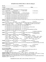 đề kt 1T Hóa 11CB tháng 9