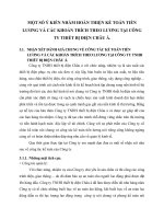 MỘT SỐ Ý KIẾN NHẰM HOÀN THIỆN KẾ TOÁN TIỀN LƯƠNG VÀ CÁC KHOẢN TRÍCH THEO LƯƠNG TẠI CÔNG TY THIẾT BỊ ĐIỆN CHÂU Á