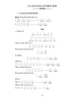 Bai toán về phép tính