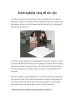 Kinh nghiệm vàng để xin việc