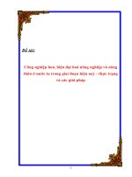 LÝ LUẬN CƠ BẢN VỀ CÔNG NGHIỆP, HOÁ HIỆN ĐẠI HOÁ NÔNG NGHIỆP VÀ NÔNG THÔN