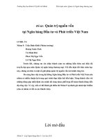 Quản trị nguồn vốn tại ngân hàng đầu tư và phát triển việt nam 