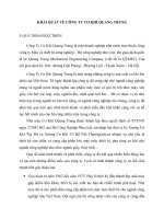 KHÁI QUÁT VỀ CÔNG TY CƠ KHÍ QUANG TRUNG