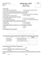 Tiết 22 - Kiểm tra (Đề)