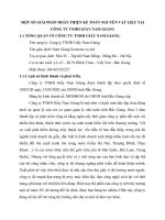 MỘT SỐ GIẢI PHÁP HOÀN THIỆN KẾ TOÁN NGUYÊN VẬT LIỆU TẠI  CÔNG TY TNHH GIẦY NAM GIANG