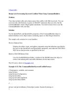 Overcoming Keyword Conflicts When Using CommandBuilders