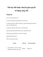 Thủ tục bắt buộc chuyển giao quyền sử dụng sáng chế