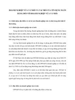 DOANH NGHIỆP VỪA VÀ NHỎ VÀ VAI TRÒ CỦA TÍN DỤNG NGÂN HÀNG ĐỐI VỚI DOANH NGHIỆP VỪA VÀ NHỎ