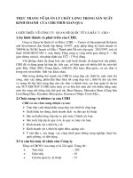 THỰC TRẠNG VỀ QUẢN LÝ CHẤT LƯỢNG TRONG SẢN XUẤT KINH DOANH  CỦA CIRI THỜI GIAN QUA