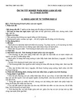 ÔN THI TỐT NGHIỆP PHẦN NGHỊ LUẬN XÃ HỘI