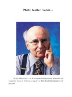 Philip Kotler trả lời…
