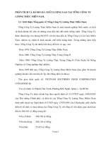 PHÂN TÍCH VÀ ĐÁNH GIÁ CHẤT LƯỢNG GẠO TẠI TỔNG CÔNG Y LƯƠNG THỰC MIỀN NAM