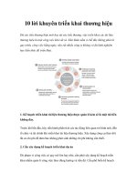 10 lời khuyên triển khai thương hiệu