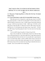 THỰC TRẠNG CÔNG TÁC ĐÁNH GIÁ RỦI RO TRONG THẨM ĐỊNH DỰ ÁN VAY VỐN TẠI BIDV QUANG TRUNG THỜI GIAN QUA