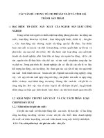 CÁC VẤN ĐỀ  CHUNG  VỀ CHI PHÍ SẢN XUẤT VÀ TÍNH GIÁ THÀNH  SẢN PHẨM