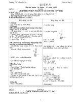 GIÁO ÁN LỚP 4 TUẦN 13