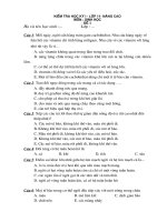 ĐỀ KT HK I SINH 11NC