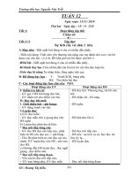 Giáo án Lớp 2 tuần 12 CKTKN