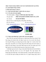 THỰC TRẠNG HOẠT ĐỘNG SẢN XUẤT KINH DOANH TẠI CÔNG TY GIÁM ĐỊNH NHẬT MINH