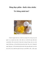 Dùng thực phẩm - thuốc chứa cholin: Trẻ thông minh hơn?