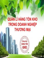 BTN Hệ quản trị cơ sở dữ liệu -Quản lý Hàng tồn kho